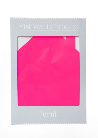 Ferm Living Adesivo murale Mini House - neon pink