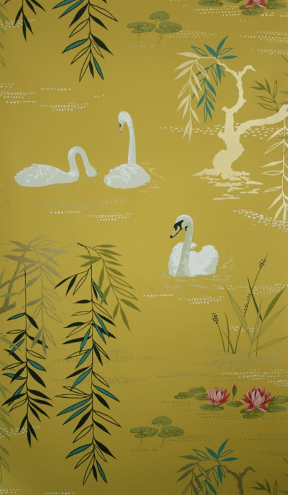 Tapete Swan Lake von Osborne & Little - Mustard