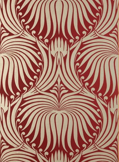 Farrow & Ball Papier peint Lotus - Red/ Gilverr