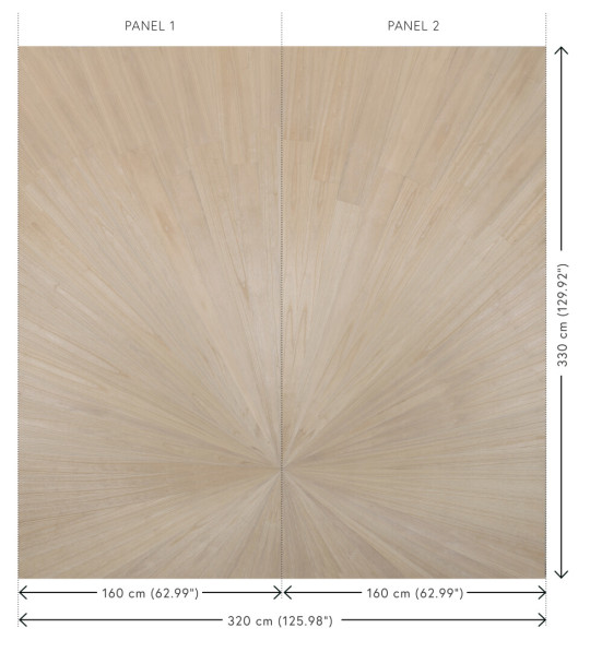 Arte International Papier peint panoramique Sunburst - Natural