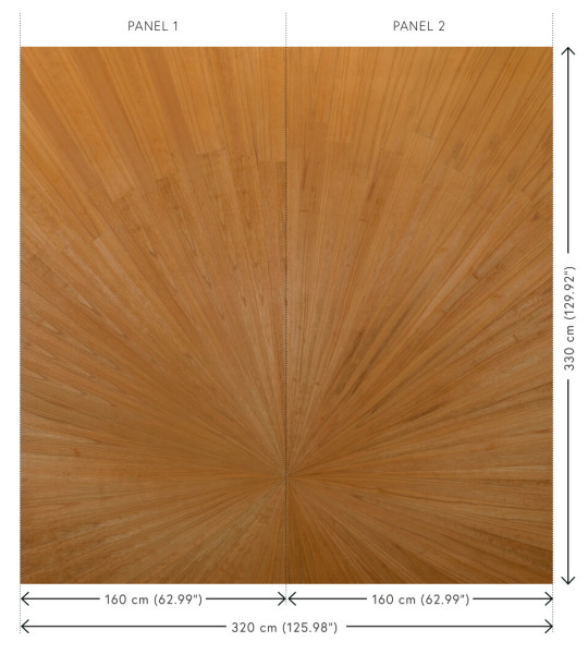 Arte International Papier peint panoramique Sunburst - Desert Sun