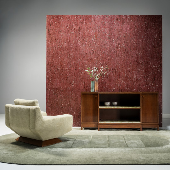 Arte International Wallpaper Alentejo Cork - Burgundy