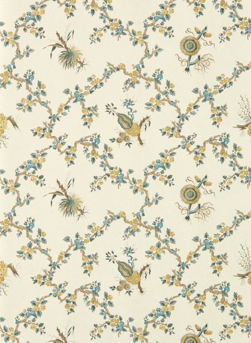 Sanderson Wallpaper Trelliage - Chamomile/ Chalk