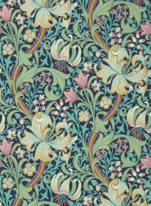 Morris & Co Wallpaper Golden Lily - Galactic Ink