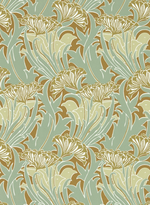 Morris & Co Tapete Laceflower - Tobacco/ Pistachio