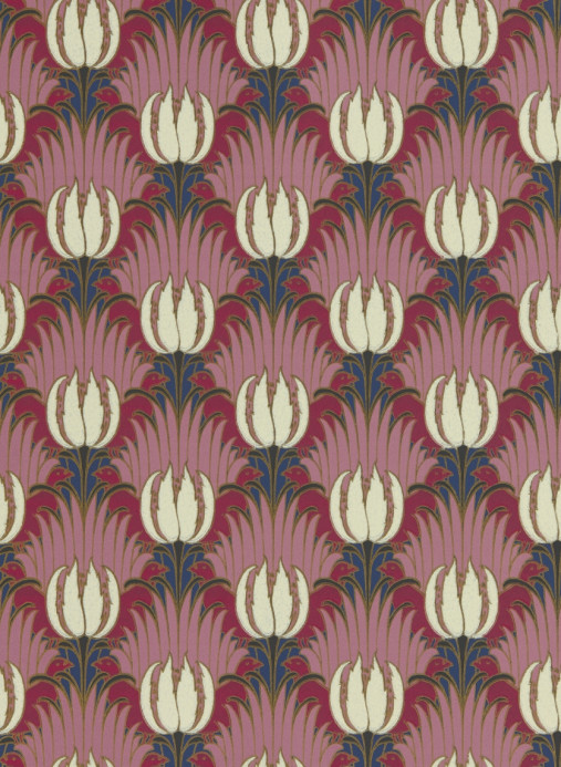 Morris & Co Tapete Tulip & Bird - Amaranth & Blush