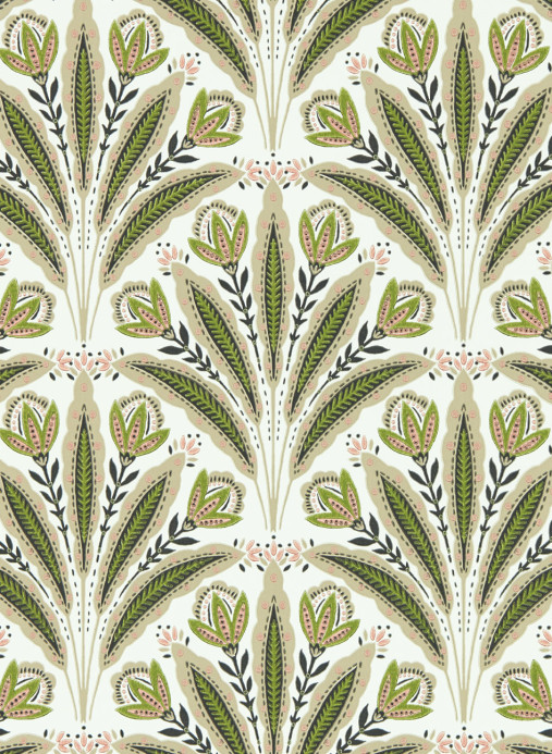 Clarke & Clarke Wallpaper Attingham - Sage/ Blush