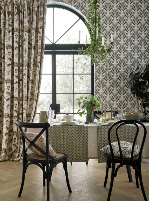 Clarke & Clarke Wallpaper Attingham - Sage/ Blush