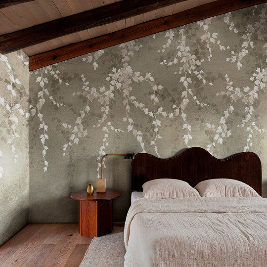 Coordonné Wandbild Vine Shadow - Silver