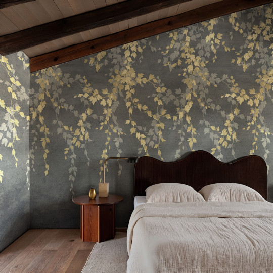 Coordonné Wandbild Vine Shadow - Gold