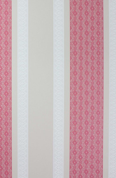 Tapete Chantilly Stripe von Osborne & Little - Red
