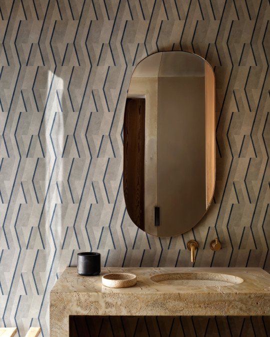 Coordonne Wallpaper Parallels - Navy