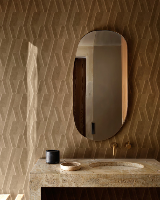 Coordonne Wallpaper Parallels - Sand