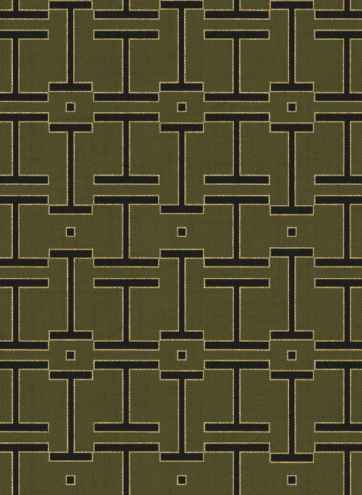 Coordonne Wallpaper Grid - Olive