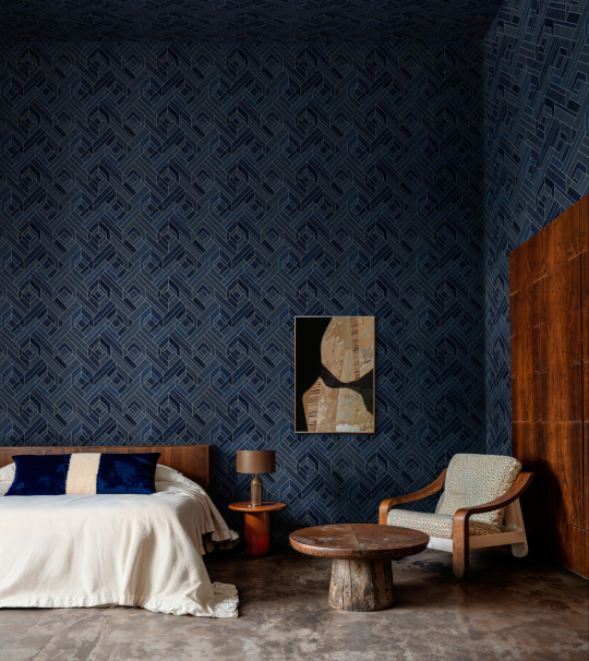 Coordonne Carta da parati Hexagonal - Ultramarine