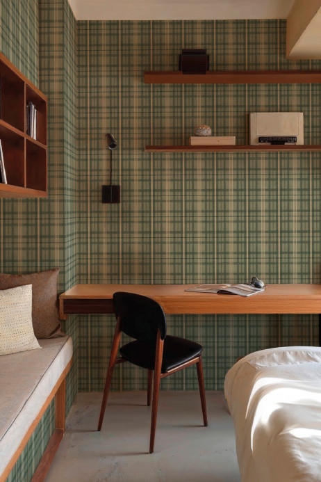 Coordonne Wallpaper Clan's Check - Mint