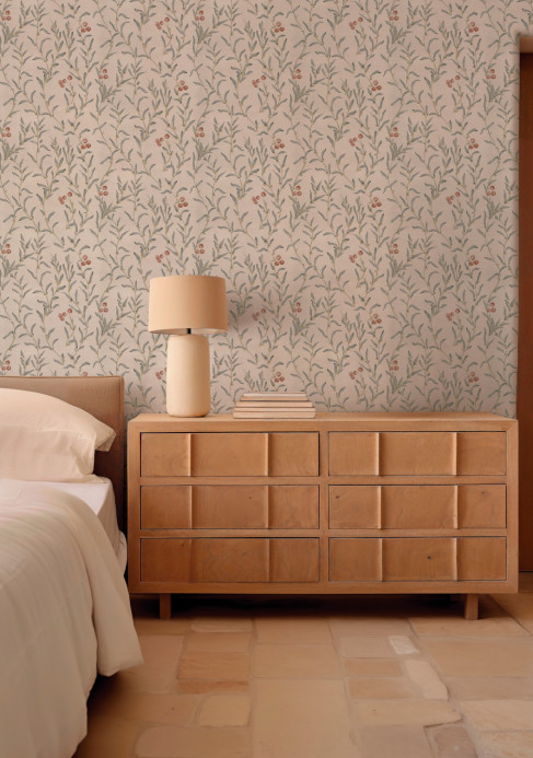 Coordonne Papier peint Wild Blackthorn - Vermillion