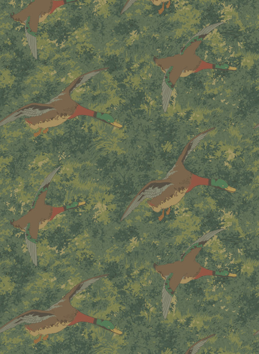 Mulberry Home Tapete Forest Ducks - Emerald
