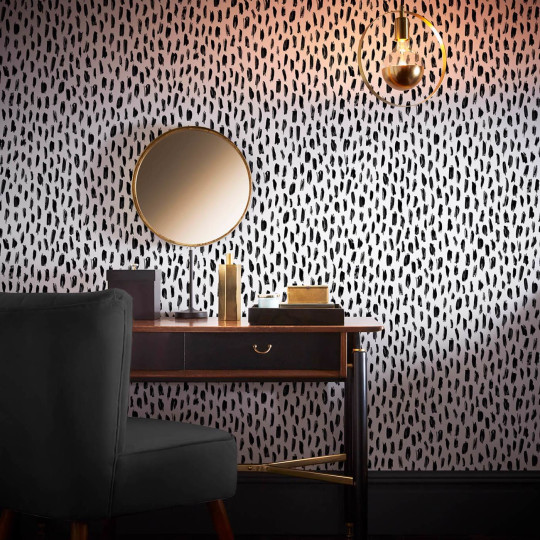 Clarke & Clarke Tapete Loxley - Ivory/ Noir