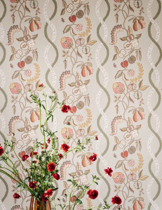 Sanderson Tapete Kitchen Garden - Olive & Russet