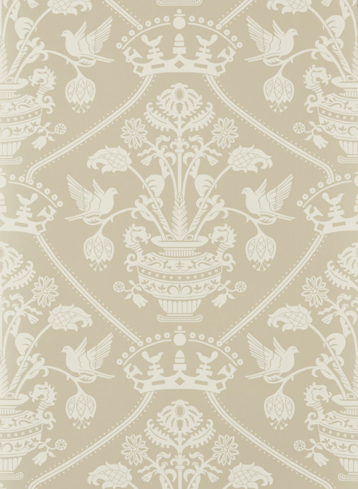 Sanderson Tapete Highgrove Damask - Gritstone