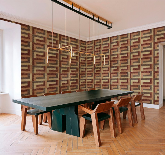 Coordonné Papier peint panoramique Mashrabiya - Gold