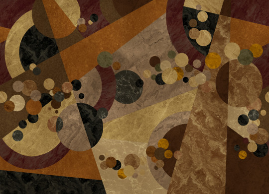 Coordonné Wandbild Starfield - Gold