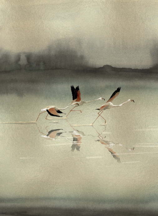 Coordonné Wandbild Doñana - Gold