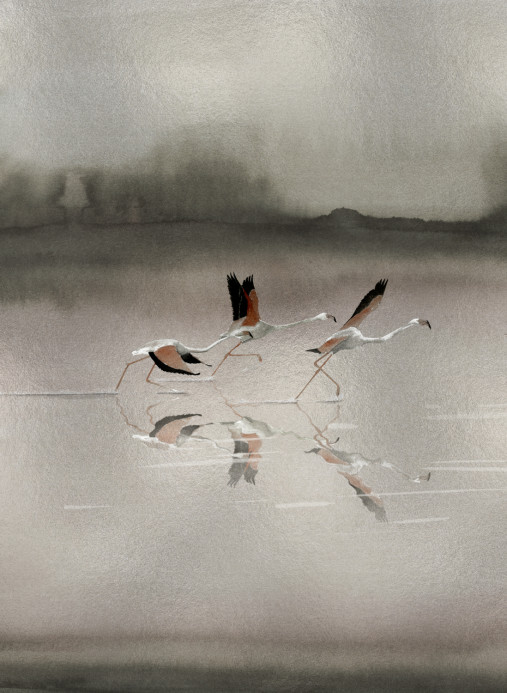 Coordonné Wandbild Doñana - Silver