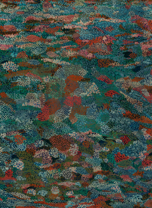 Coordonné Mural Petal Strewn - Silver