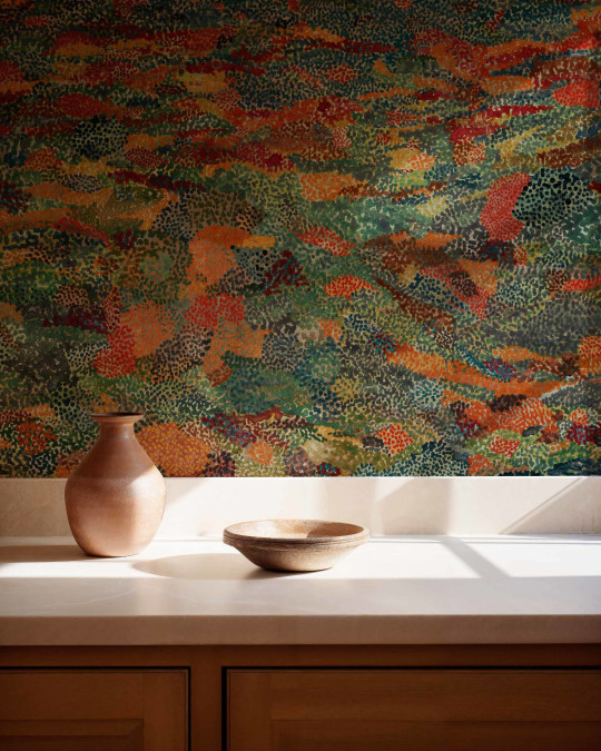 Coordonné Mural Petal Strewn - Copper