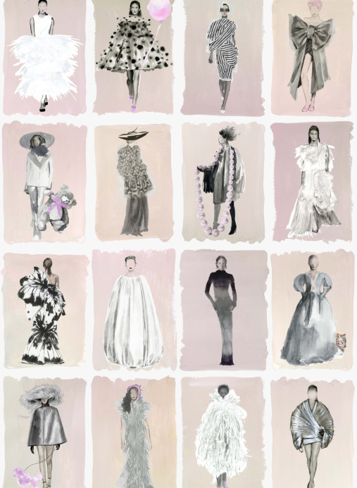 Cole & Son Carta da parati Couture Carousel - Blush