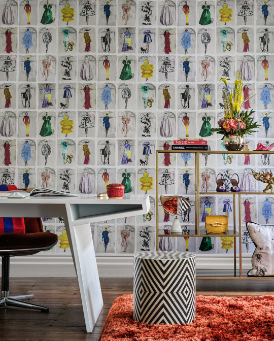 Cole & Son Tapete Couture Carousel with Windows - Bright Multi Pearl