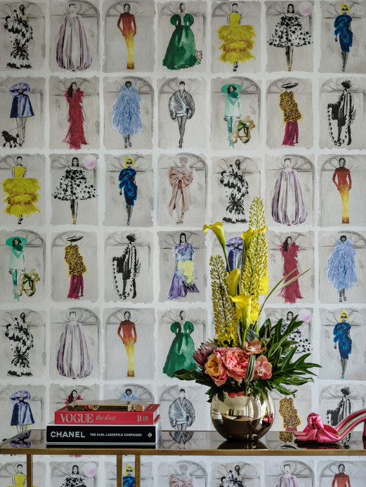 Cole & Son Tapete Couture Carousel with Windows - Bright Multi Pearl