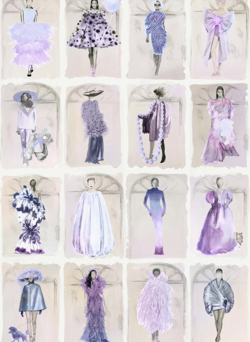 Cole & Son Tapete Couture Carousel with Windows - Lavender Pearl