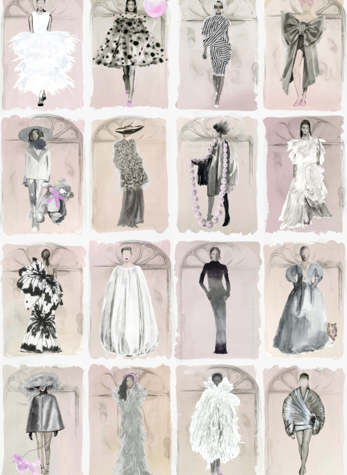 Cole & Son Tapete Couture Carousel with Windows - Blush Pearl