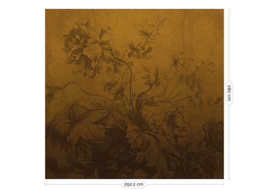 KEK Amsterdam Wandbild Gradient Flowers Uyterlinde - Ocher 292 cm