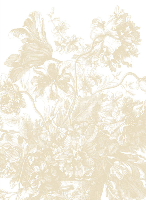 KEK Amsterdam Wandbild Engraved Flowers Uyterlinde - Beige 292 cm