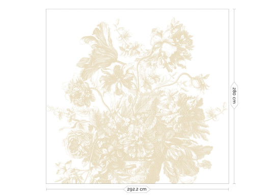 KEK Amsterdam Wandbild Engraved Flowers Uyterlinde