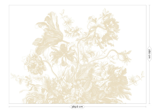 KEK Amsterdam Wandbild Engraved Flowers Uyterlinde
