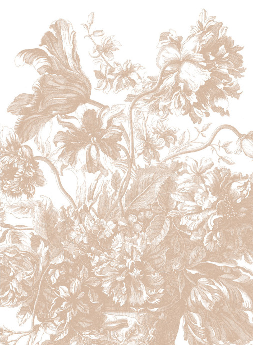 KEK Amsterdam Wandbild Engraved Flowers Uyterlinde - Nude 195 cm