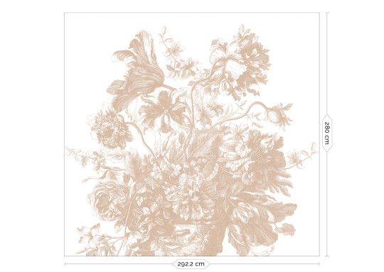 KEK Amsterdam Wandbild Engraved Flowers Uyterlinde
