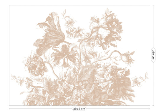 KEK Amsterdam Wandbild Engraved Flowers Uyterlinde