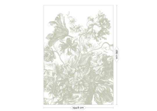 KEK Amsterdam Wandbild Engraved Flowers Uyterlinde
