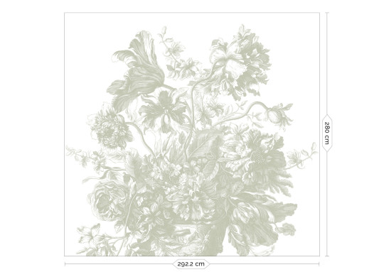 KEK Amsterdam Wandbild Engraved Flowers Uyterlinde