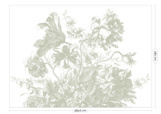 KEK Amsterdam Wandbild Engraved Flowers Uyterlinde