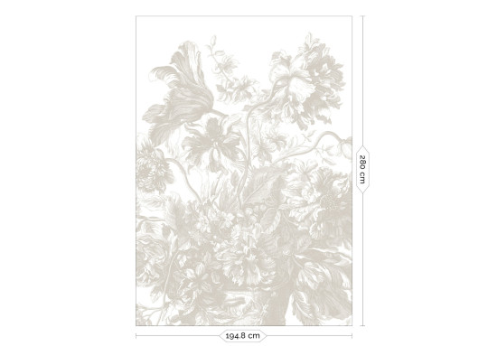 KEK Amsterdam Wandbild Engraved Flowers Uyterlinde