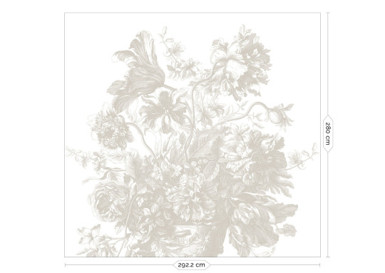 KEK Amsterdam Wandbild Engraved Flowers Uyterlinde