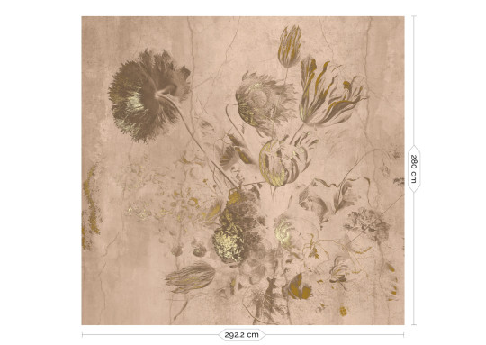 KEK Amsterdam Wandbild Fresco Flowers Uyterlinde