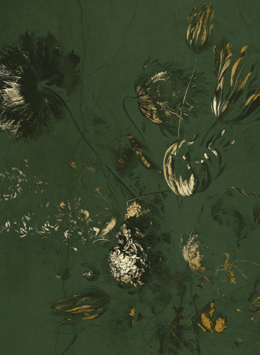 KEK Amsterdam Wandbild Fresco Flowers Uyterlinde - Green 390 cm